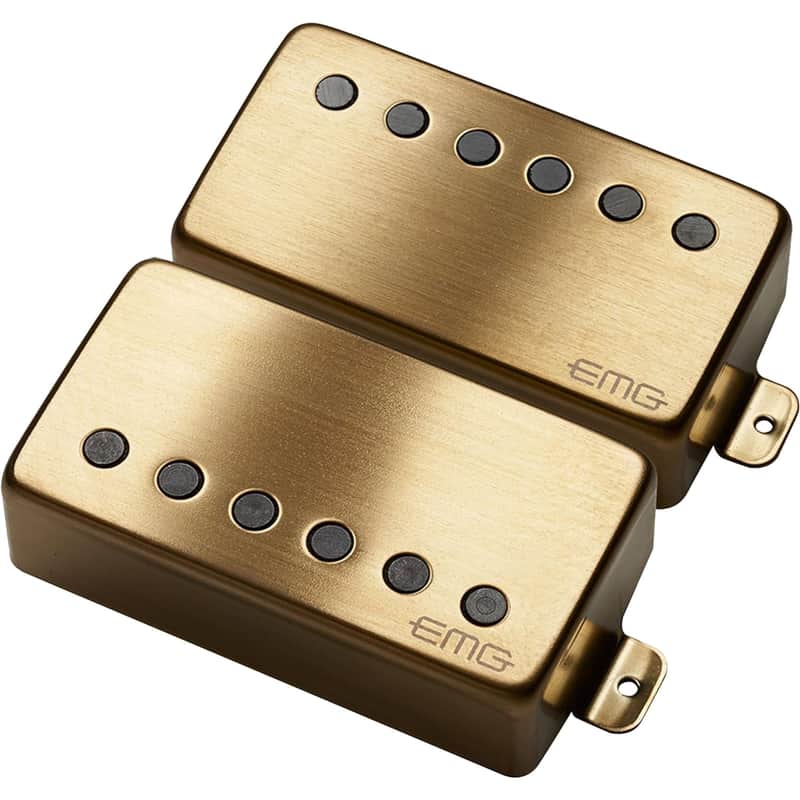 EMG JH James Hetfield Electric Guitar Pickup Set, Brushed Gold image 1