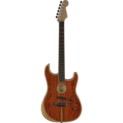Fender American Acoustasonic Stratocaster Acoustic Guitar, Ebony Fingerboard, Cocobolo image 7