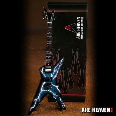 AXE HEAVEN Dimebag Darrell Lightning Bolt Signature Mini Guitar Display Gift image 2