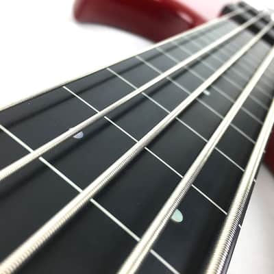 Modulus Quantum Five-String Fretless - Transparent Cherry image 4