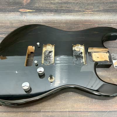 80s FERNANDES FST-85 HH Stratocaster Type Body Black Alder w/Plate Japan image 1