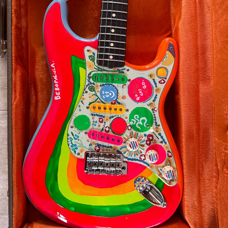 Fender Artist Series George Harrison Rocky Stratocaster 2022 - Sonic Blue / Custom Art
