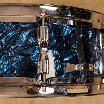 1960s MIJ Blue Diamond Pearl Drum Set 14x20 8x12 14x14 and 5x14 image 12