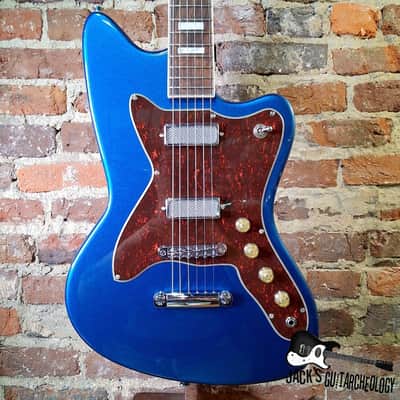 Silvertone 1478 Silhouette Reissue Solid Body Guitar *NEW* (2020s - Pelham Blue)