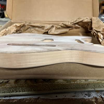 Saylor Double Cut Walnut Burl/Alder Telecaster Body image 7