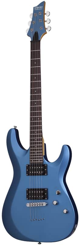 Schecter C-6 Deluxe Six-String Electric Guitar - Satin Metallic Light Blue image 1