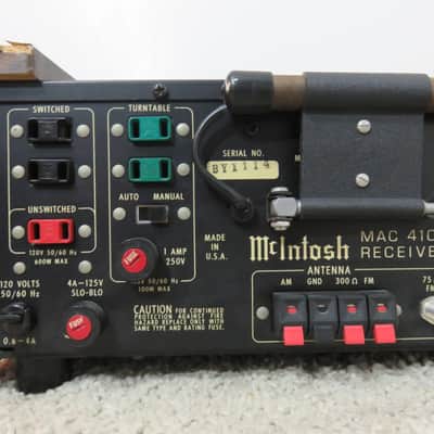 Vintage 1970s McIntosh Mac 4100 AM-FM Stereo Receiver 75-100W Wood Panel image 9