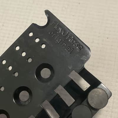 1990's Era Original Floyd Rose Made in Germany Black Left Hand Lefty Tremolo Bridge Base Plate w/ Arm Bushing image 3