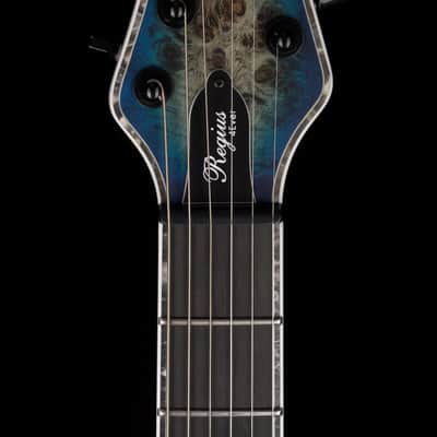 Mayones Regius 4Ever 6 String 3A Grade Eye Poplar Top Jeans Black Three Tone Blue Burst Satine Finish image 15
