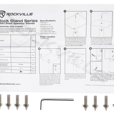 Pair 21” Steel White Stands For JBL ARENA 130 Bookshelf Speakers image 6