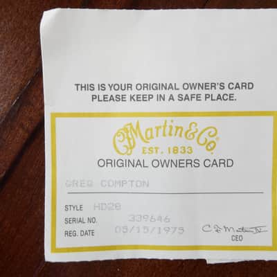 Martin D-28 1974 Natural #339646 w/OHSC USED image 4