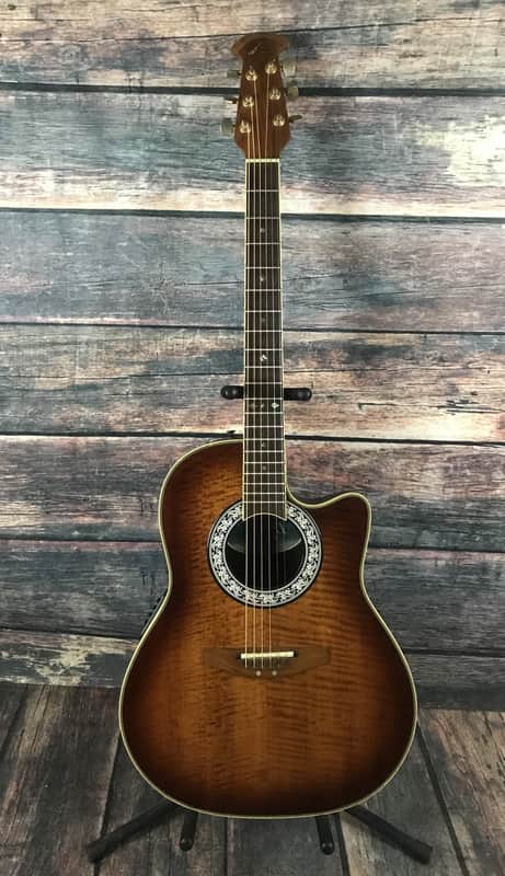 Used Ovation 1528D Ultra Deluxe Shallow Bowl Acoustic Electric image 1