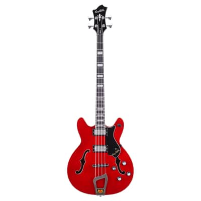 Hagstrom Viking Bass WCT Wild Cherry Transparent - Semi-Acoustic Bass righthand image 1