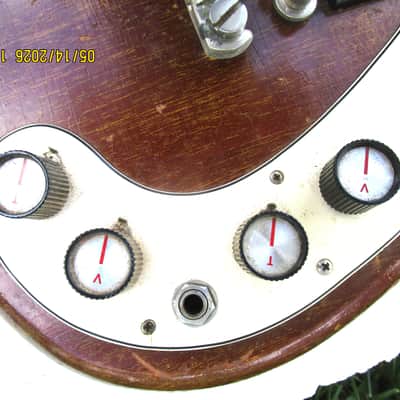 Gibson Epiphone Wilshire Guitar, 1965, Rare Red Fox Finish, 2 Mini HB Pickups. Case, All Original image 8