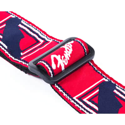 Fender 2" Monogramed Strap Red/White Strap w.Fender LOGO - Strap for Guitars image 4