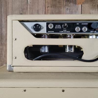 Fender Bandmaster Head and Cabinet 1963 Smooth White Tolex Original Covers Near Mint - White image 12