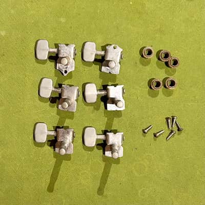 Vintage Grover  Sta-Tite Nickel Guitar Tuners & Bushings image 2
