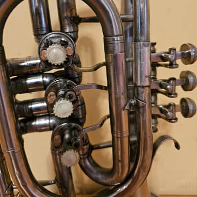 Soviet Trumpet Cornet USSR Leningrad Musical Wind Instrument Horn Vintage and Rare image 5