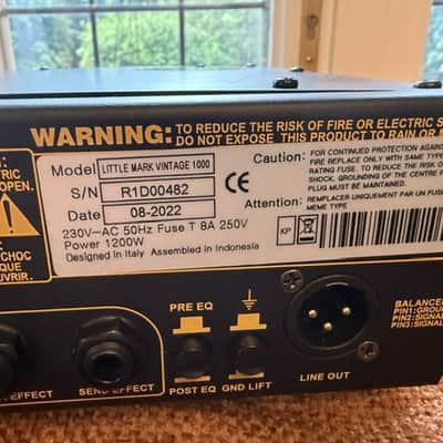 Markbass Little Mark Vintage 1000 1000-Watt Bass Amp Head 2021 - Present - Black image 3