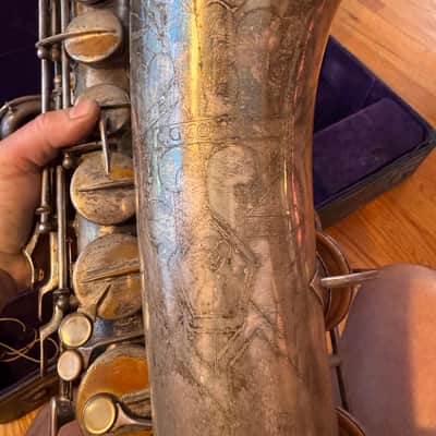 CG Conn 10M Tenor Low Pitch 310690 1944 - Silver plated image 12