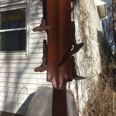 Alcoa ALUMINUM upright bass 1930s Faux wood finish image 13