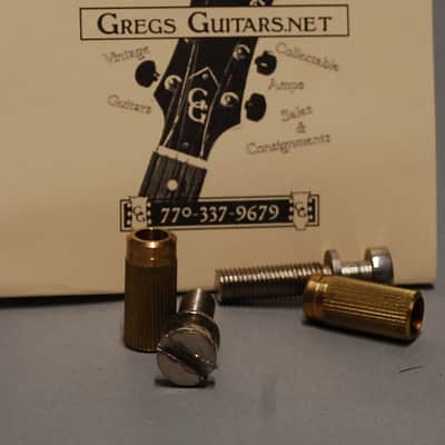 Gibson Vintage stop tail posts and inserts 1950's - Nickel image 1