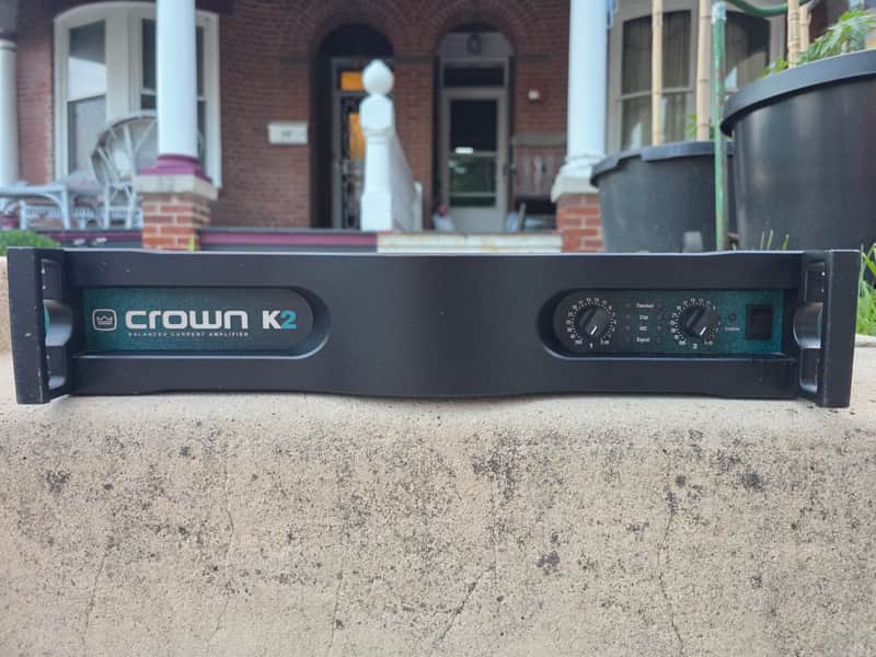 Crown K2 Rackmount Power Amplifier Balanced 2-Ch XLR/TRS Banana Red/Black image 1
