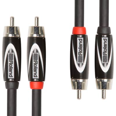 Roland - Black Series Dual RCA Stereo Interconnect - 5'