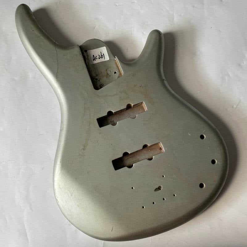 Metallic Silver DIY Basswood Bass Guitar Body image 1