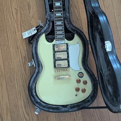 Epiphone G-400 Les Paul (SG) Custom 1999 - Antique Ivory White image 1