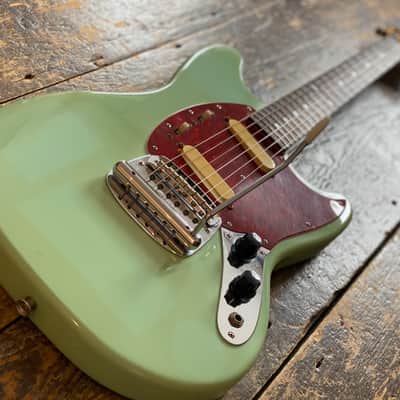 Fender Japan 1969 Reissue Mustang CIJ Sonic Blue Original Late 1990's w/ Period Correct Softcase image 4