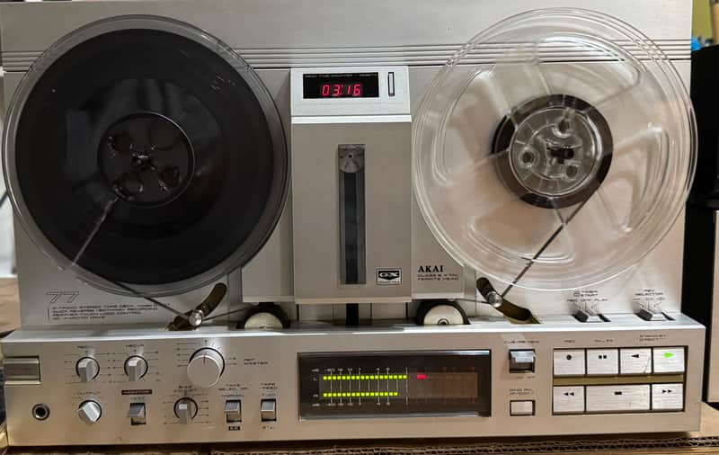 Akai GX-77 Reel to Reel Tape Deck – Serviced, New Belts, Working, AS-IS image 1