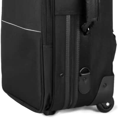 Lightweight Alto Saxophone Rolling Case with Wheels, 1200D Padded Gig Bag Backpack for Easy Travel, Reduces Carrying Strain, Large Accessory Pocket image 1