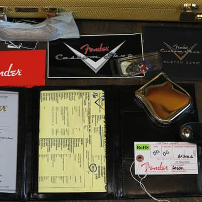 2018 Fender Custom Shop Double Esquire Limited Edition Electric Guitar Relic Silver Sparkle + COA OHSC image 2