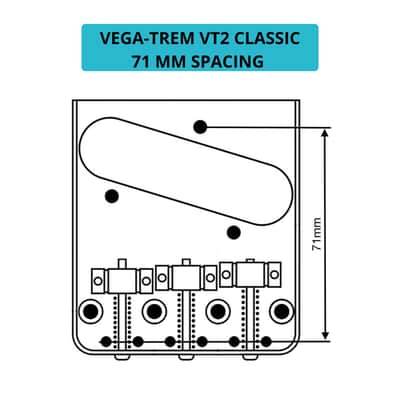 Vega-Trem VT2 Teletrem Classic Telecaster Guitar Tremolo Bridge For Tele Easy Installation image 4