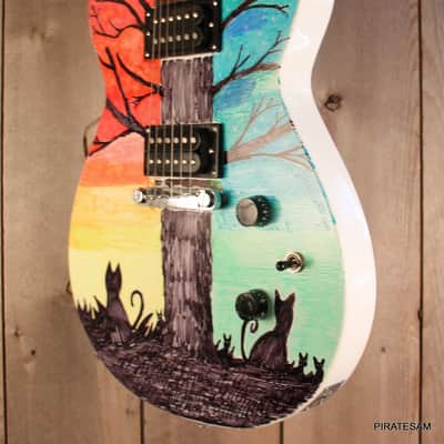 Gretsch Custom art guitar Ignite Jet Club HH " Herding Cats #2 " image 10