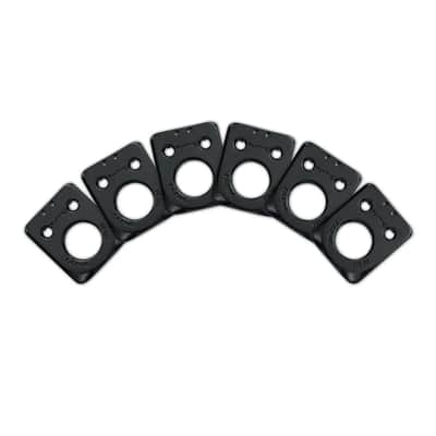 Graph Tech Ratio Invisomatch Plates (6) For Fender 2-Pin Hole - BLACK