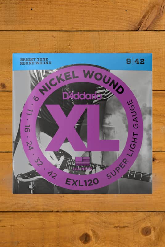 D'Addario EXL120 Nickel Wound Electric Guitar Strings - 9-42 image 1
