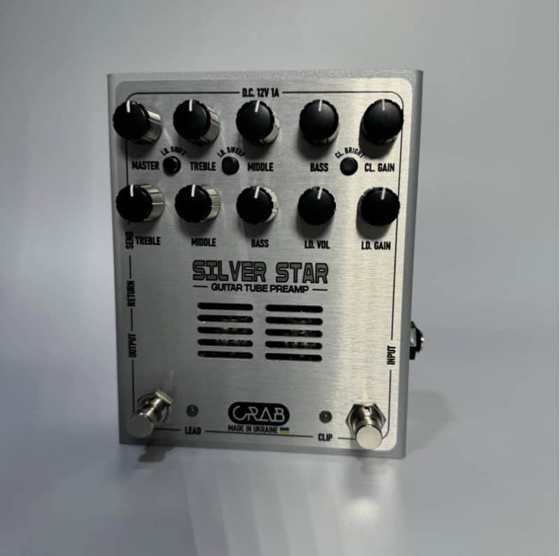 Crab Guitar Effects Silver star Preamp Marshall Jubilee Amp in a box High gain lead Metal Distorion Overdrive Pedal Blues Rock Drive EQ image 1
