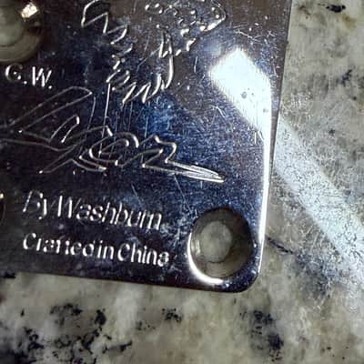 Lyon by Washburn Angled Neck Plate - Chrome image 4