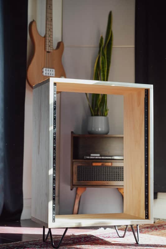 Handcrafted Solid Wood 14U Studio Equipment Rack in New Zealand Pine image 1
