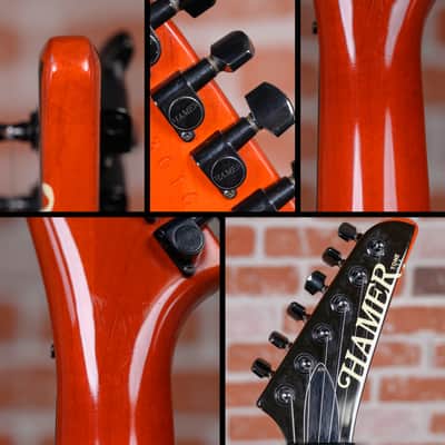 Hamer Californian Set Neck Flame Maple Top Antique Burst 1992 w/OHSC image 12