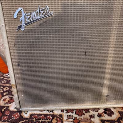Vintage 1960s Fender USA Blonde 2x12 Guitar Amplifier Cabinet Celestion G12M-70 image 3