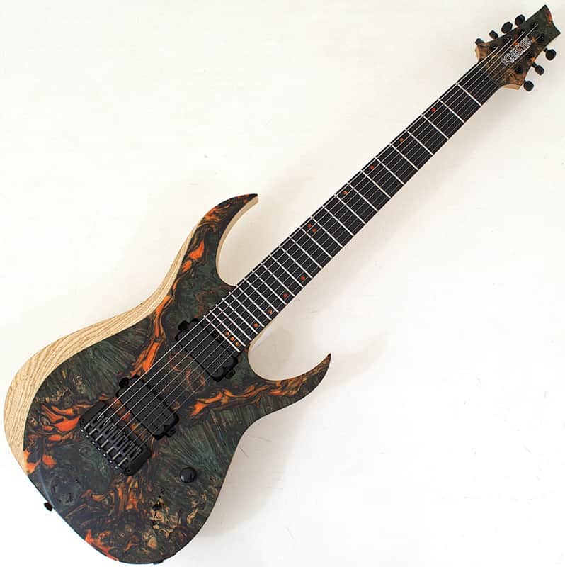 Schecter USA Custom Sunset Extreme 7 Stabilized Top Guitar 2039