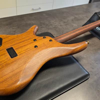 1995 Ibanez SR1000 Custom PJ Precision Jazz Bass Häussel and Lollar Custom Pickups MIJ FujiGen Wenge Bubinga Neck Stained Oil Natural Mahogany Japanese Japan Prestige SDGR Soundgear SR 1000 Bass Guitar image 22