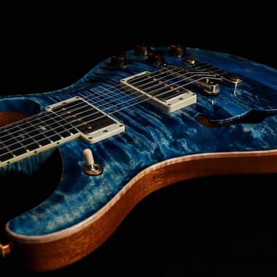 PRS USA Paul Reed Smith McCarty 594 Semi-Hollow Wood Library "Faded Blue Jeans + Ebony" (2021) image 23