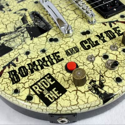 Custom Crackle Painted and Upgraded Epiphone LP Special ll Guitar with Matching Headstock image 13