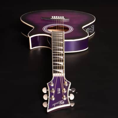 Lindo ORG-SL SlimLine Purple Electro Acoustic Guitar with Preamp and Chromatic Tuner - Designed in the UK image 7
