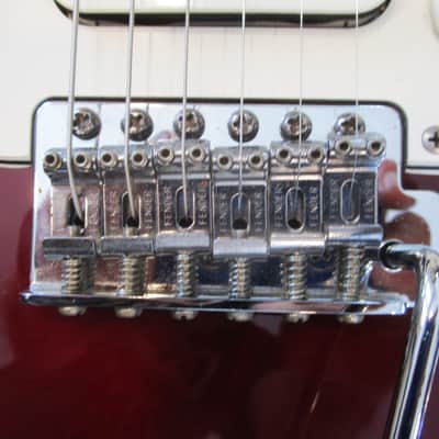 Fender HSS Stratocaster Guitar, 2000. Mexico, Burgundy Finish, Gig Bag, Mint image 6