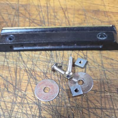 Vintage 1950's 60's Harmony Stella Parlor Cowboy Regal Silvertone Acoustic Guitar Bridge Tailpiece Luthier Parts image 2